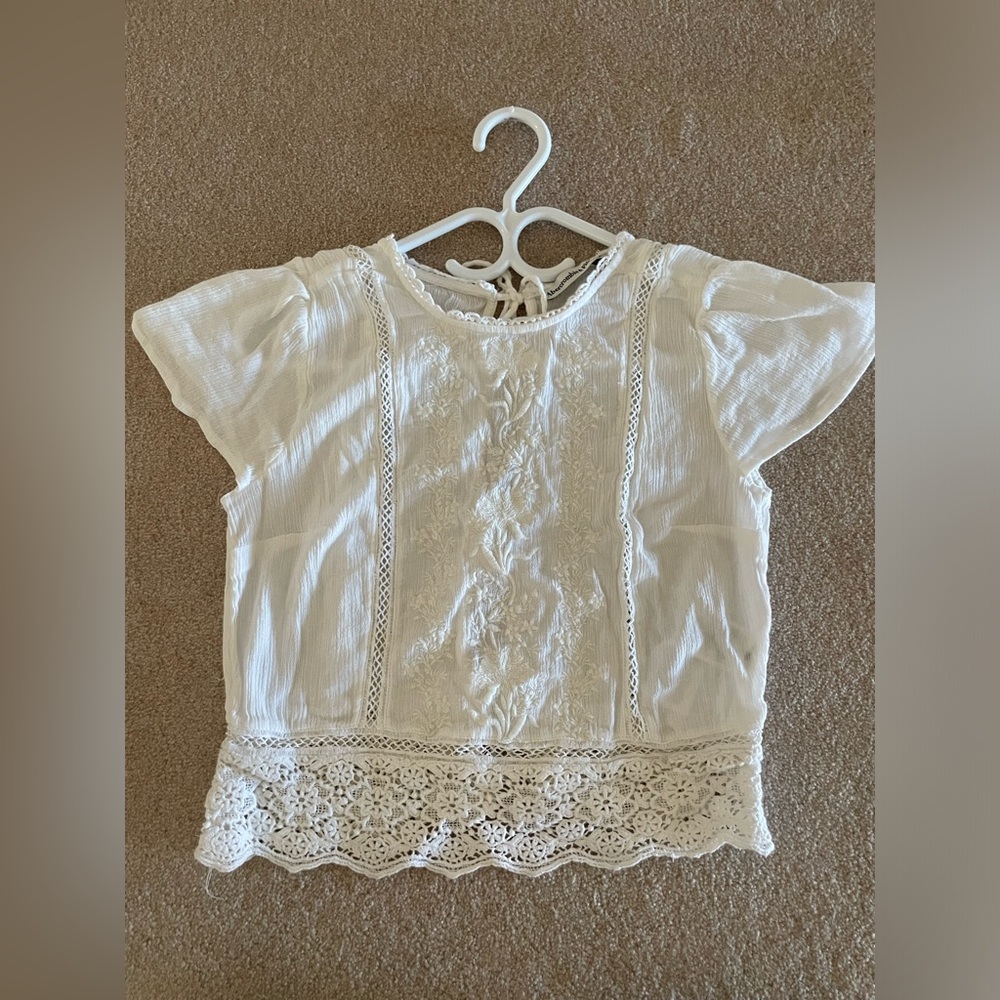 Abercrombie & Fitch Tie Up White Top